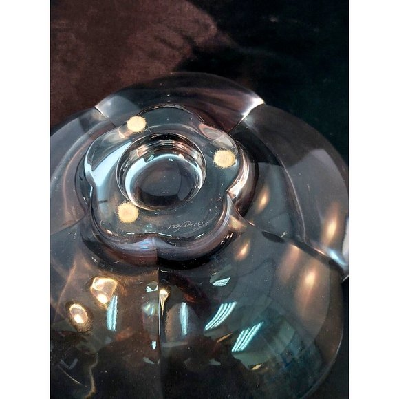 Orrefors Pomona 5 Lobe Lotus Crystal Bowl signed 7 1/2" by 3.5' Tall - Picture 4 of 5